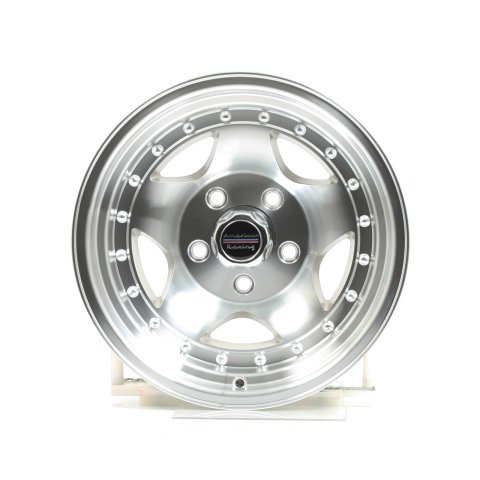 American Racing AR23 Silver Wheels 15x8 Wheel, AR23, Aluminum, Natural, 15 in. x 8 in., 5 x 4.75 in. Bolt Circle, 3.75 in. Backspace, Each thumbnail 2
