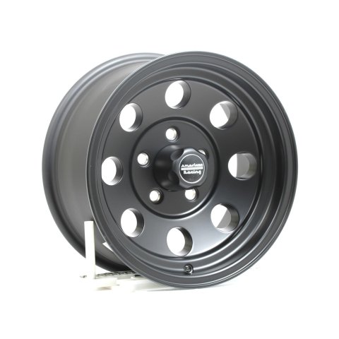 American Racing AR172 Baja Black Wheels 15x7 Wheel, Baja, Aluminum, Matte Black, 15 in. x 7 in., 5 x 4.75 in. Bolt Circle, 3.750 in. Backspace thumbnail 1