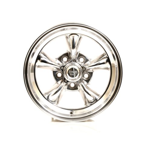 American Racing VN515 Polished Torq-Thrust II One-Piece Wheels 15x6 Wheel, One-Piece, Aluminum, Polished, 15 in. x 6 in., 5 x 4.75 in. Bolt Circle, 3.26 in. Backspace, Each thumbnail 1