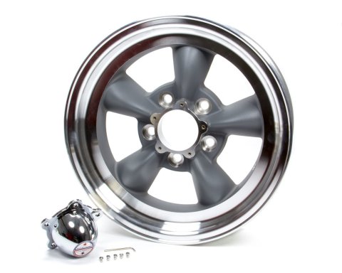 American Racing VN105 Torq-Thrust D Gray Wheels with Machined Lips 15x8 Wheels, Series Lips, 15 in. x 8.0 in., Aluminum, Matte Gray, 5 x 4.50 in. Bolt Circle, 4.500 in. Backspacing, Each thumbnail 6