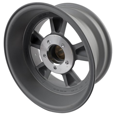 American Racing VN105 Torq-Thrust D Gray Wheels with Machined Lips 15x7 Wheel, D, Aluminum, Matte Lip, 15 in. x 7.0 in., 5 x 4.75 in. Bolt Circle, 3.760 in. Backspace, Each thumbnail 2