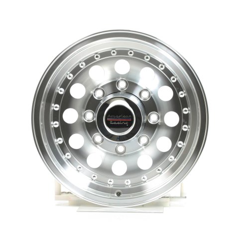 American Racing AR62 Outlaw II Silver Wheels 16x7 Wheel, II, Aluminum, Natural, 16 in. x 7 in., 8 x 6.50 in. Bolt Circle, 3.688 in. Backspace, Each thumbnail 1
