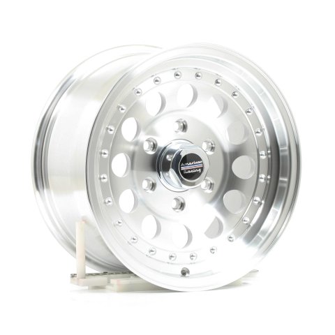 American Racing AR62 Outlaw II Silver Wheels 16x8 Wheel, II, Aluminum, Natural, 16 in. x 8 in., 6 x 5.5 in. Bolt Circle, 5.50 in. Backspace, Each thumbnail 3
