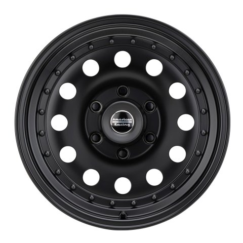 American Racing AR62 Outlaw II Satin Black Wheels 17x8 Wheel, Racing, AR62, II, Aluminum, Matte Black, 17 in. x 8 in., 8 x 6.5 in./8 x 165.10mm, 4.500 in. Backspacing, Each thumbnail 1