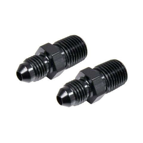 ATI Transmission Cooler Line Fittings ATI925137 Fitting, into Case Adapter, -6 AN Male to 1/4 in. NPSM Male, Aluminum, Black Anodized, Pair thumbnail 2