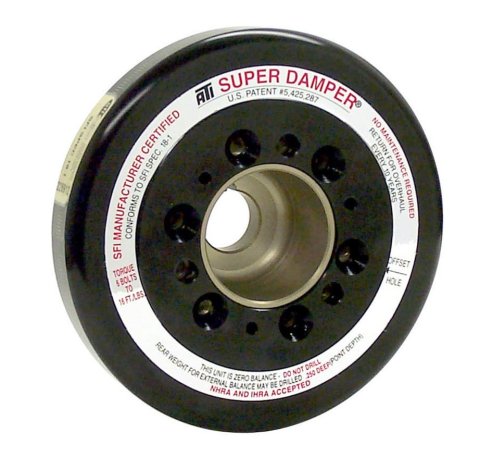 ATI Super Damper Standard Harmonic Balancers 918471 Balancer, Damper, 7.074 in., Internal Balance, Aluminum, Black, for use on Acura®, Honda®, Each