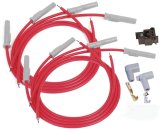 MSD 8.5mm Super Conductor Spark Plug Wire Sets 31189 Wires, Conductor, Spiral Core, 8.5mm, Red, Multi-Angle Boots, Universal, L8/V8, Set thumbnail 1