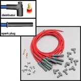 MSD 8.5mm Super Conductor Spark Plug Wire Sets 31189 Wires, Conductor, Spiral Core, 8.5mm, Red, Multi-Angle Boots, Universal, L8/V8, Set thumbnail 3
