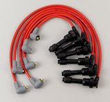 MSD 8.5mm Super Conductor Spark Plug Wire Sets 32709 Wires, Conductor, Spiral Core, 8.5mm, Red, Stock Boots, Mitsubishi, 3.0L, V6, Set thumbnail 2