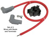 MSD Super Conductor Powersports Wire Sets 31039 Spark Plug Wires, Powersports, Red, 8.5mm, 3 Cylinder, Universal, Set thumbnail 3