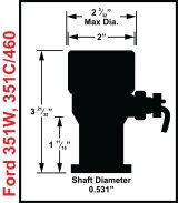 MSD Pro-Billet Distributor Plugs with Cam Sync 85211 Position Sensor, Sync, Plug, Bronze Gear, Ford, 351C, 351M, 400, 429, 460, Each thumbnail 2