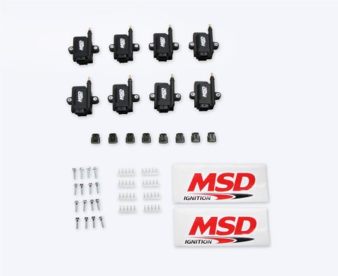 MSD Smart Coils 82893-8 Ignition Coil, Coil, Coil Pack, Epoxy, Female/Socket, Black, Square, Set of 8 thumbnail 1
