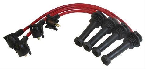 MSD 8.5mm Super Conductor Spark Plug Wire Sets 32939 Wires, Conductor, Spiral Core, 8.5mm, Red, Stock Boots, Ford, ZX2, 2.0L, L4, Set