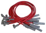 MSD 8.5mm Super Conductor Spark Plug Wire Sets 32749 Wires, Conductor, Spiral Core, 8.5mm, Red, Multi-Angle Boots, Chrysler, Small Block, Set thumbnail 1
