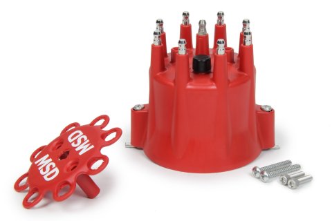 MSD Replacement Distributor Caps 8433 Cap, Male/HEI-Style, Red, Extra-Duty, Pro-Billet, Clamp-Down, GM, V8, Each thumbnail 3