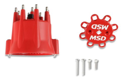MSD Replacement Distributor Caps 8433 Cap, Male/HEI-Style, Red, Extra-Duty, Pro-Billet, Clamp-Down, GM, V8, Each thumbnail 4