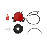 MSD Distributor Cap and Rotor Kits 8481 Rotor, Black/Red, Female/Socket, Stainless Steel Terminals, Screw-Down, Chevy, Buick, Pontiac, 5.7L, LT1, Kit thumbnail 4