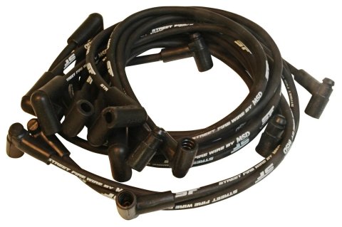 MSD Street Fire Spark Plug Wire Sets 5566 Wires, Fire, 8.0mm, Black, 90 Degree Boots, Chevy, Small Block, Set thumbnail 3