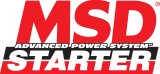 MSD Decals 9291 Decal, Vinyl, Adhesive, Red/White/Black, Advanced Power System Starter Logo, 4 in. Width, 9 in. Length thumbnail 1