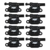 MSD Blaster OEM Replacement Coils 826683 Ignition Coil, OEM, Coil Pack, Epoxy, Female/Socket, Black, Square, Cadillac, Chevrolet, GMC, Set of 8 thumbnail 3