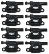 MSD Blaster OEM Replacement Coils 826683 Ignition Coil, OEM, Coil Pack, Epoxy, Female/Socket, Black, Square, Cadillac, Chevrolet, GMC, Set of 8 thumbnail 4