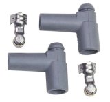 MSD Replacement Spark Plug Wire Boot and Terminal Kits 3320 Distributor Boots Terminals, Gray, HEI, 90 Degree Boots, Pair thumbnail 3