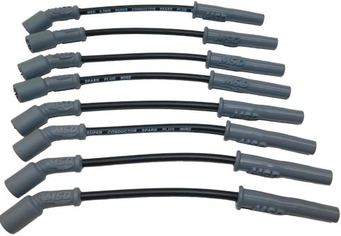 MSD 8.5mm Super Conductor Spark Plug Wire Sets 32823 Wires, Conductor, Spiral Core, 8.5mm, Black, Chevy, GMC, LS Series Truck, 4.8/5.3/6.0L, Set