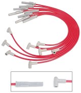 MSD 8.5mm Super Conductor Spark Plug Wire Sets 32239 Wires, Conductor, Spiral Core, 8.5mm, Red, Multi-Angle Boots, Jeep, 4.0L, Set thumbnail 2