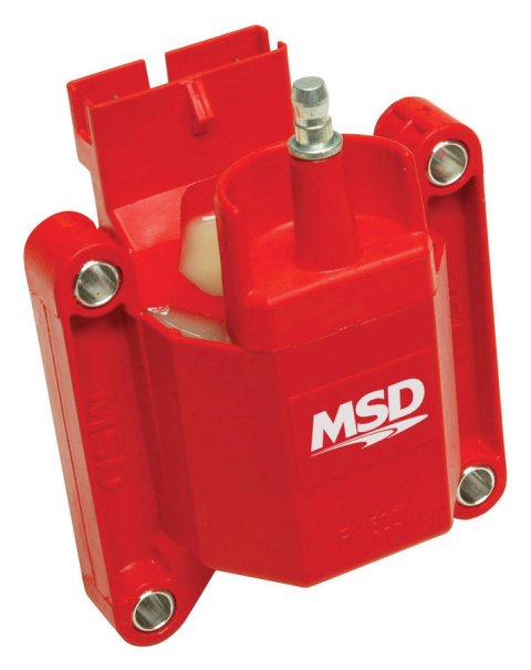 MSD Blaster TFI Coils 8227 Ignition Coil, Performance Replacement, E-Core, Square, Epoxy, Red, 44,000 V, Ford, TFI, Each thumbnail 5