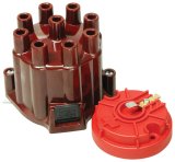 MSD Distributor Cap and Rotor Kits 8442 Rotor, Maroon, Female/Socket, Brass Terminals, Clamp-Down, AMC, GM, International, Jeep, V8, Each thumbnail 2