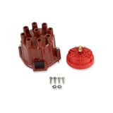 MSD Distributor Cap and Rotor Kits 8442 Rotor, Maroon, Female/Socket, Brass Terminals, Clamp-Down, AMC, GM, International, Jeep, V8, Each thumbnail 3