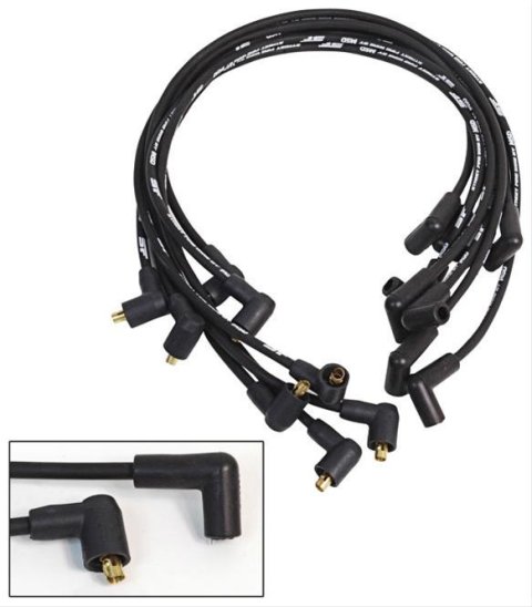 MSD Street Fire Spark Plug Wire Sets 5564 Wires, Fire, 8.0mm, Black, 90 Degree Boots, Chevy, Pontiac, Small Block, Set thumbnail 2