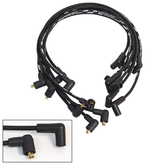 MSD Street Fire Spark Plug Wire Sets 5564 Wires, Fire, 8.0mm, Black, 90 Degree Boots, Chevy, Pontiac, Small Block, Set thumbnail 4