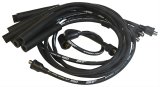 MSD Street Fire Spark Plug Wire Sets 5530 Wires, Fire, 8mm, Black, Straight Boots, Chrysler, Dodge, Plymouth, Small Block, Set thumbnail 1