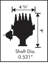 MSD Pro-Billet Ready-to-Run Distributors 8595 Distributor, Ready-to-Run, Magnetic Trigger, Vacuum Advance, Ford, 332-428, FE, Each thumbnail 2