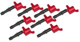 MSD Ford Blaster Coil-on-Plug Ignition Coil Packs 82438 Coils, Blaster, Pack, Bolt-On, Epoxy, Red, Ford, Lincoln, Modular, Early 3-Valve, Set of 8 thumbnail 1