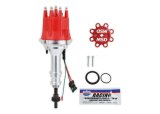 MSD Digital E-Curve Pro Billet Distributors 85031 Distributors, Billet, Magnetic Trigger, Male/HEI, Electronic and Vacuum Advance, Red Cap, Ford, Small Block Windsor, 289/302, Each thumbnail 3