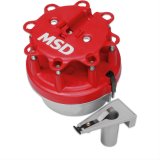 MSD Cap-A-Dapts 8414 Cap and Rotor, Red, Male/HEI, Stainless Steel Terminals, Clamp-Down, Ford, V8, Kit thumbnail 1