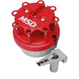 MSD Cap-A-Dapts 8414 Cap and Rotor, Red, Male/HEI, Stainless Steel Terminals, Clamp-Down, Ford, V8, Kit thumbnail 4