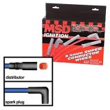 MSD 8.5mm Super Conductor Spark Plug Wire Sets 32129 Wires, Conductor, Spiral Core, 8.5mm, Red, Straight Boots, Chevy, LT1, Set thumbnail 2