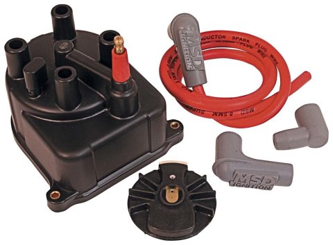 MSD Modified Distributor Cap and Rotor Kits for 1992-2000 CIVIC, 1993-1997 CIVIC DEL SOL, 1994-2001 INTEGRA - 82923 Rotor, Modified, Black, Female/Socket, Brass Terminals, Screw-Down, use on Acura®, Honda®, L4, Kit thumbnail 3