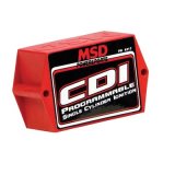 MSD Single Cylinder Programmable Ignition Boxes 4217 Box, CDI, Digital, Timing Curve, Rev Limiters, Red, Cylinder, Each thumbnail 1