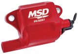 MSD Pro Power Coils 8287 Ignition Coil, MSC II Coil Pack, Epoxy, Square, Red, GM LS2/LS7, Each thumbnail 1