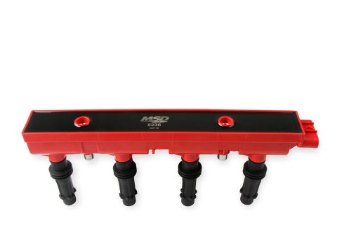 MSD Blaster OEM Replacement Coils 8236 Ignition Coil, Blaster, Coil Pack Style, Rectangular, Red, Buick, Chevy, 1.4L, Turbo, Each thumbnail 4