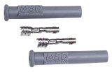 MSD Replacement Boots 3301 Spark Plug and Terminals, Gray, Straight Boots, Pair thumbnail 1