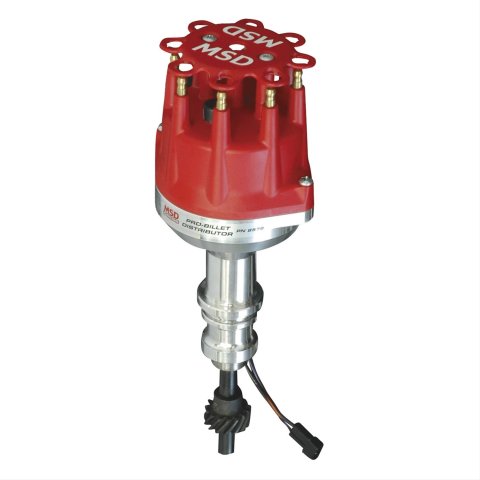 MSD Pro-Billet Distributors 8579 Distributor, Pro-Billet, Magnetic Trigger, Mechanical Advance, Ford, Small Block, Each