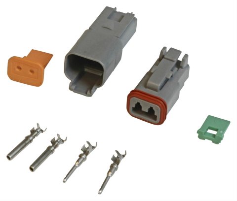 MSD Deutsch Connectors 8183 Electrical Wiring Connector, Deutsch, 16-Gauge/2-Pin, Each thumbnail 1
