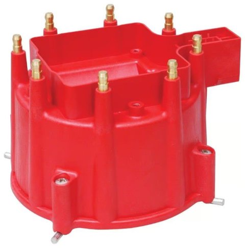 MSD Replacement Distributor Caps 8411 Cap, Male/HEI-Style, Red, Clamp-Down, GM, V8, Each thumbnail 1