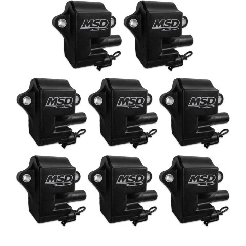 MSD Multiple Spark Coils and Coil Kits 828583 Ignition Coil, MSC II Pack, D580 Style, Epoxy, Square, Black, GM LS1/LS6, Set of 8 thumbnail 2