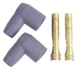 MSD Replacement Boots 3321 Spark Plug and Terminals, Gray, Socket, 90 Degree Boots, 8.0-8.5mm, Pair thumbnail 3